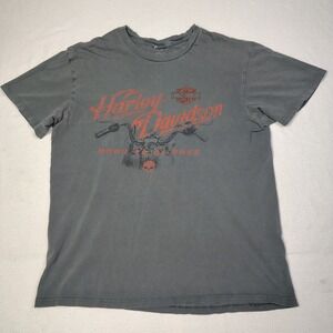 VINTAGE Harley-Davidson T-Shirt Mens XL Gray Guam Mariana Islands Distressed